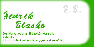 henrik blasko business card